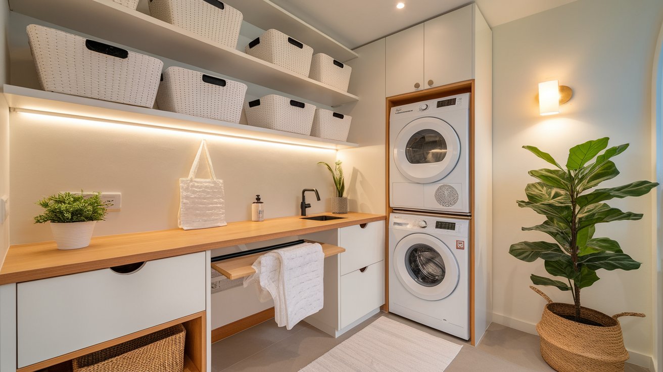 Genius Storage Solutions for Small Laundry Rooms