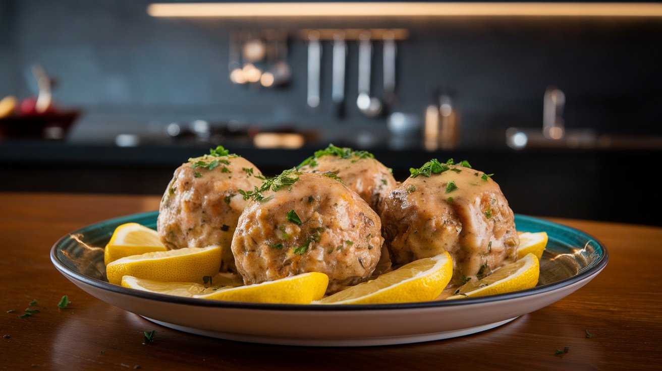 Lemon Garlic Turkey Meatballs